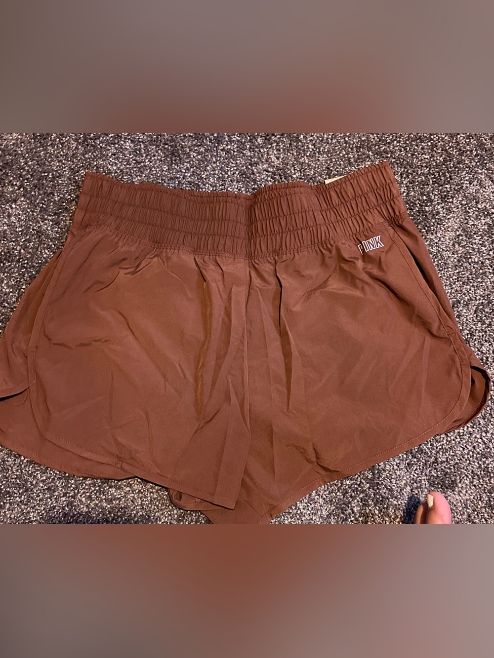 Victoria’s Secret PINK Active running shorts in brown